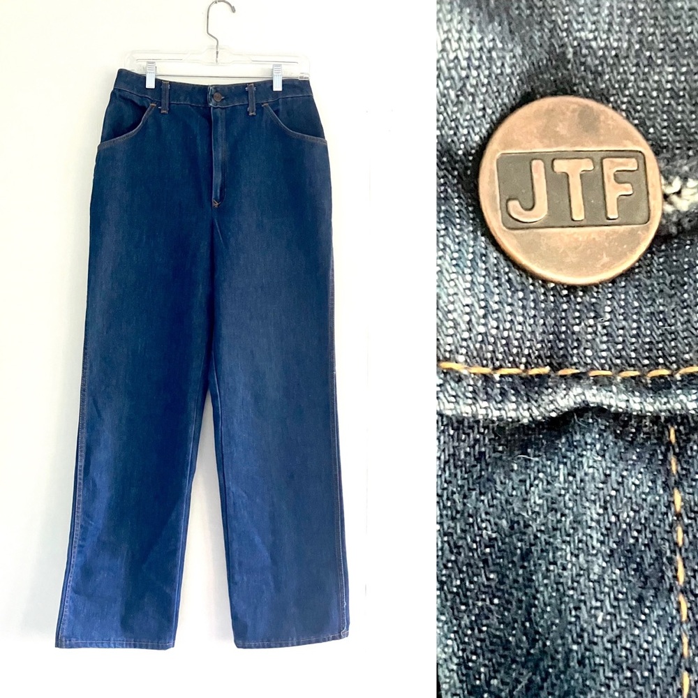 Vintage 70’s Jeans That Fit JTF high rise dark wash denim jeans